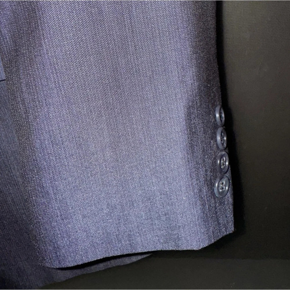 Stafford Executive men’s 43 dk gray jacket 2 button closure wool & silk lined. - Picture 4 of 10